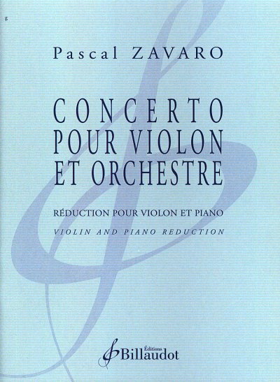 P. Zavaro: Concerto Pour Violon, VlKlav (KASt)