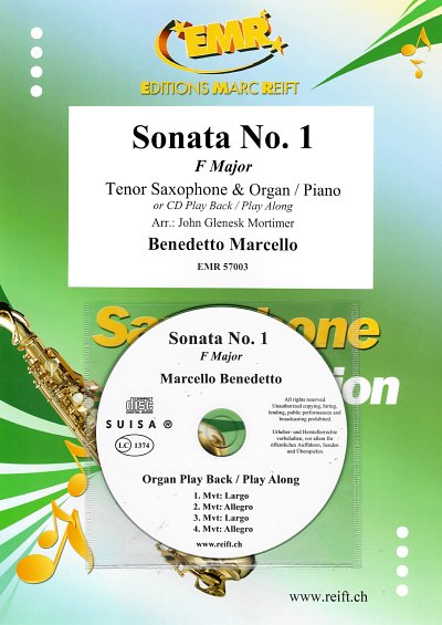 B. Marcello: Sonata No. 1, TsaxKlavOrg (+CD)