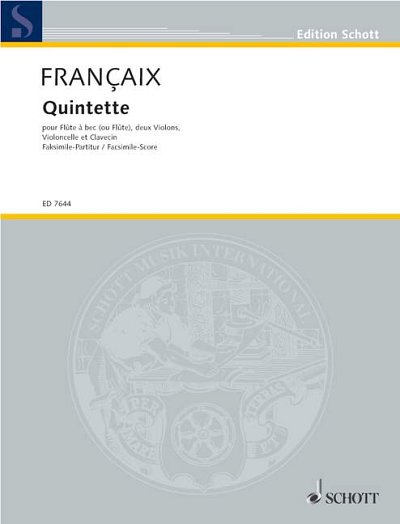 DL: J. Françaix: Quintett (Part.)