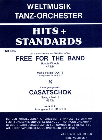 Lakits Harald: Free For The Band + Casatschok