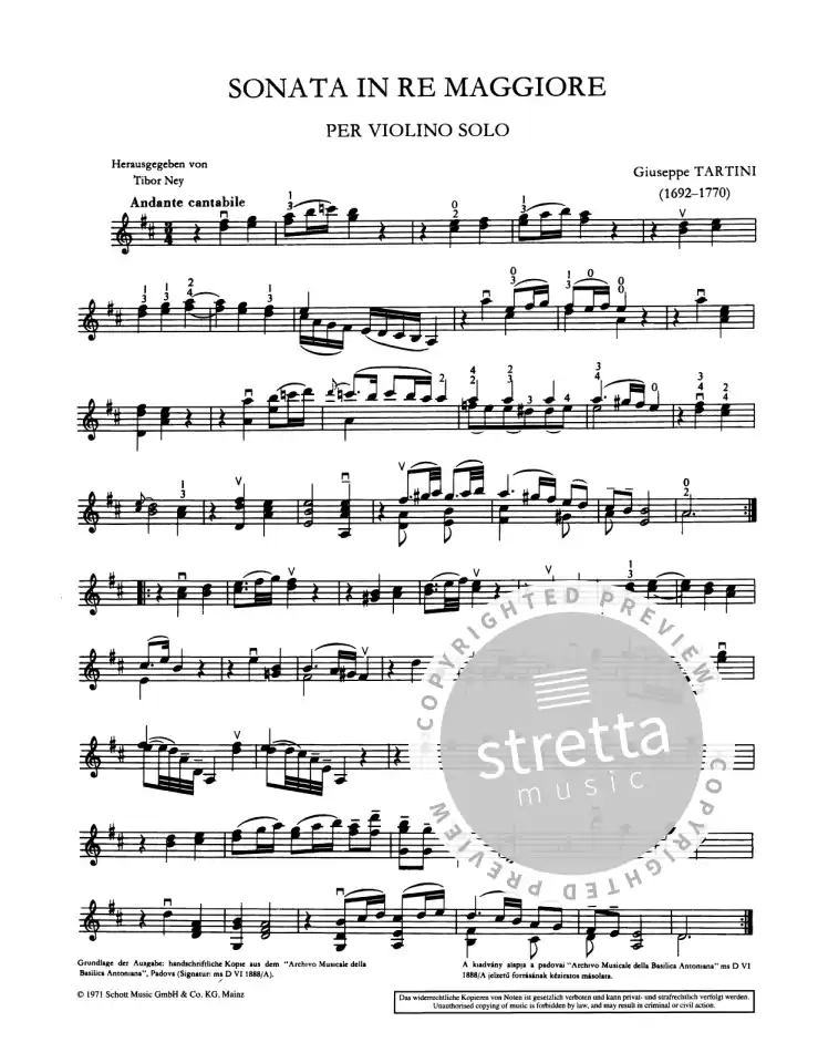 G. Tartini: Sonata D-Dur , Viol (1)