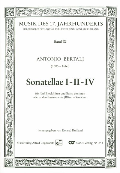 A. Bertali: Bertali: Sonatella I-II-IV