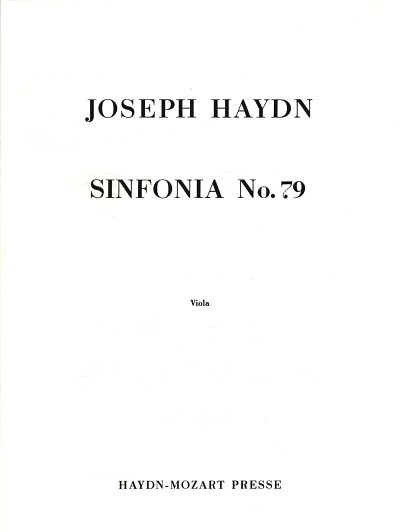J. Haydn: Sinfonia Nr. 79 Hob. I:79 , Sinfo (Vla)