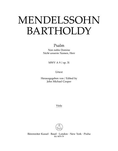 F. Mendelssohn Bartholdy: Psalm "Non nobis Domine" op. 31 MWV A 9