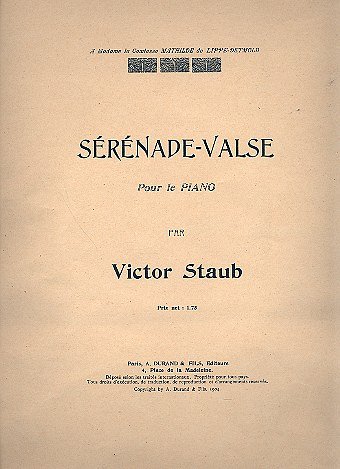 Serenade Valse Piano , Klav