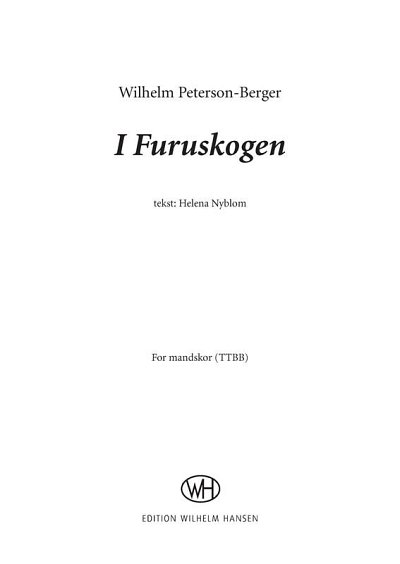 W. Peterson-Berger: I Furuskogen, Mch4Klav (KA)