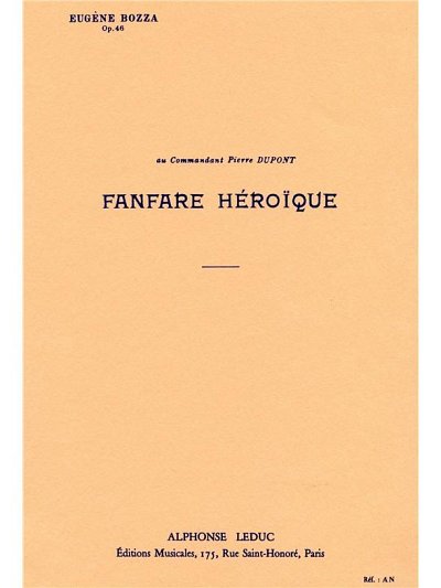 E. Bozza: Fanfare héroïque op. 46, 11BlechPkPer (Pa+St)