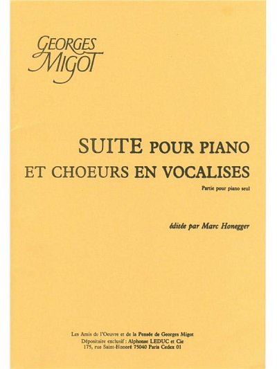 G. Migot: Suite pour Piano et Choeurs en Vocalises