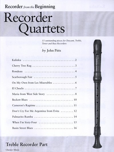 Recorder Quartets: Treble Recorder Part, Blfl