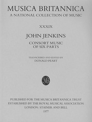 J. Jenkins: Consort Music of Six Parts, 6VdgOrg (Part.)
