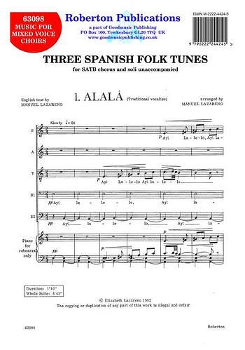 Three Spanish Folk Tunes, GchKlav (Chpa)