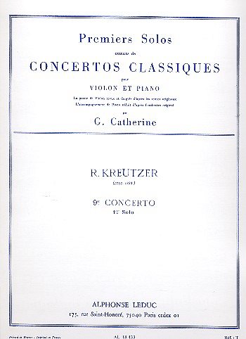 Premiers Solos Concertos Classiques, VlKlav (KlavpaSt)