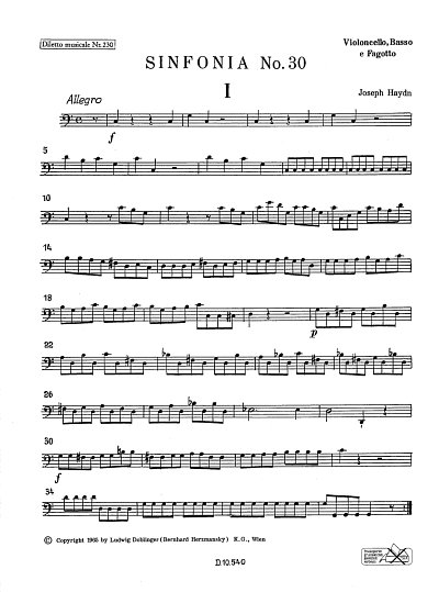 J. Haydn: Sinfonia Nr. 30 C-Dur (Alleluja) Hob. I:30