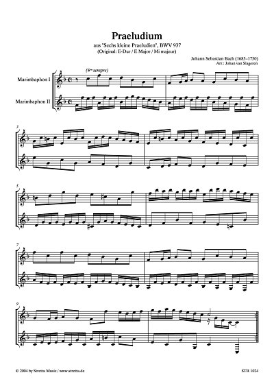 DL: J.S. Bach: Praeludium (Orig.: E-Dur) aus 