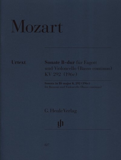 W.A. Mozart: Sonate B-Dur KV 292 (196c, FagVc/Bc (KlvpaSppa)
