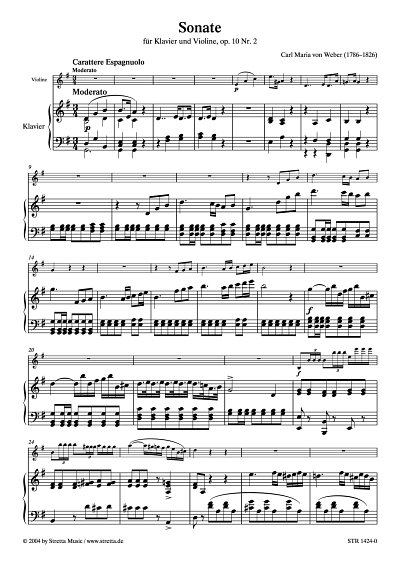 DL: C.M. von Weber: Sonate G-Dur op. 10, Nr. 2