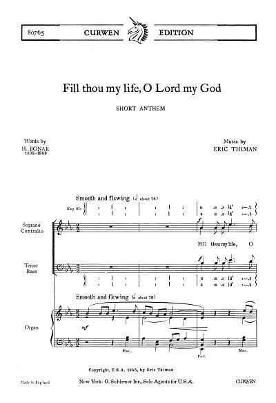 Fill Thou My Life, O Lord My God, GchKlav (Chpa)