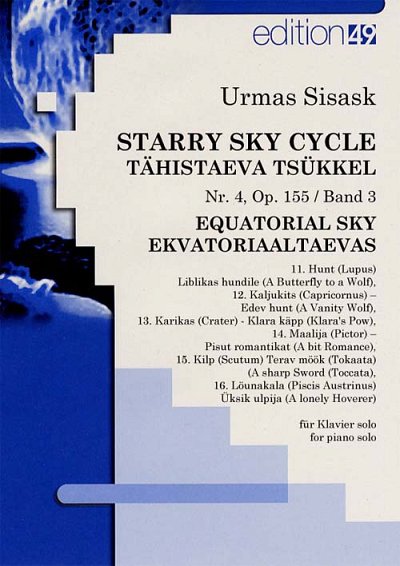 U. Sisask: Starry Sky Cycle 3 op. 155/4, Klav