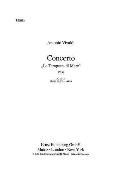 A. Vivaldi: Concerto F-Dur RV 98, FlObFagStrBc
