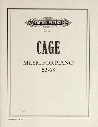 J. Cage: Music For Piano 53-68