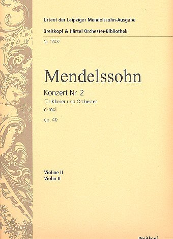 F. Mendelssohn Bartholdy: Konzert 2 D-Moll Op 40 - Klav Orch
