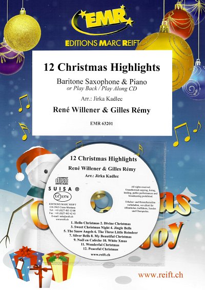 R. Willener: 12 Christmas Highlights, BarsaxKlav (+CD)