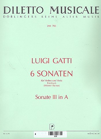 Gatti Luigi: Sonate 3 A-Dur