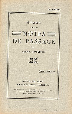 C. Koechlin: Etude Sur Les Notes De Passage  (Bu)