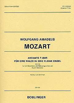 W.A. Mozart: Andante F-Dur Kv 616 Fuer Eine Walze In Eine