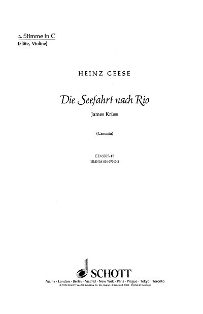 H. Geese: Die Seefahrt nach Rio 