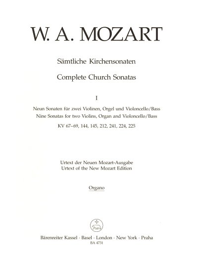 W.A. Mozart: Sämtliche Kirchensonaten 1, StroOrg (Org)