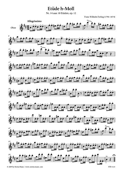 DL: F.W. Ferling: Etuede h-Moll Nr. 14 aus: 18 Etueden, op. 