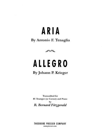 J.P. Krieger: Aria and Allegro, Trp/KrnKlav (KASt)