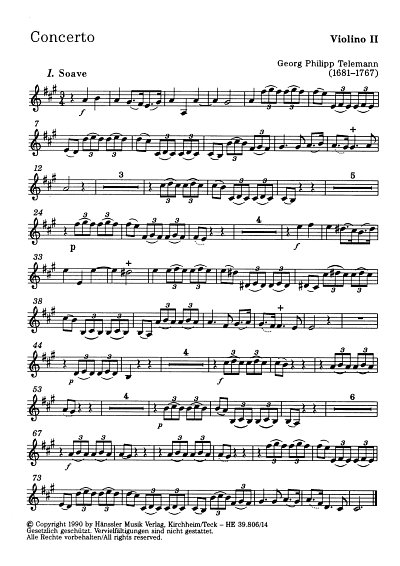 G.P. Telemann: Concerto in A major TWV 51:A5