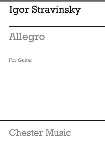 I. Strawinsky: Allegro From Les Cinq Doigts for Guitar