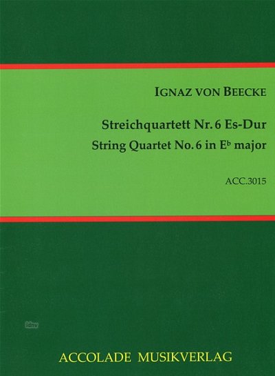 I. v. Beecke: Quartett Nr. 6 Es-Dur, FlVlVlaVc (Pa+St)