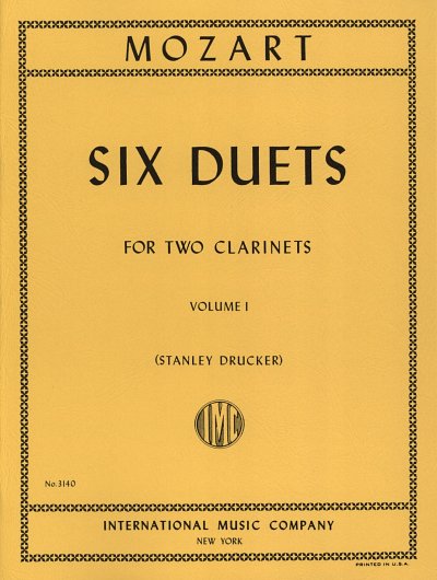W.A. Mozart: Six Duets 1, 2Klar (St)