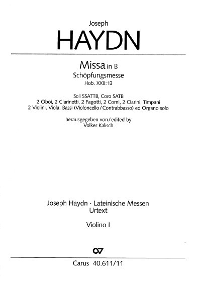 J. Haydn: Missa solemnis in B, SolGChOrch (Vl1)