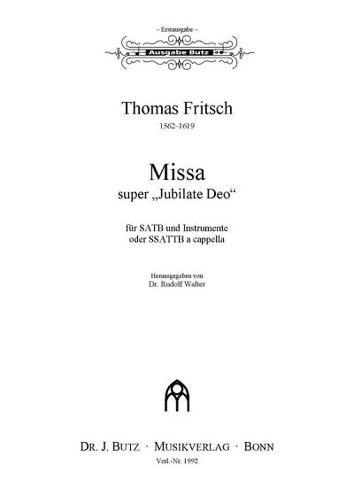 Fritsch Thomas: Missa Super Jubilate Deo