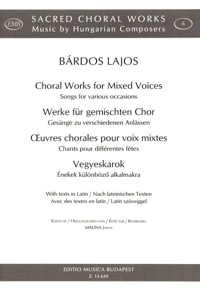 L. Bárdos: Werke für gemischten Chor, Gch (Chpa)