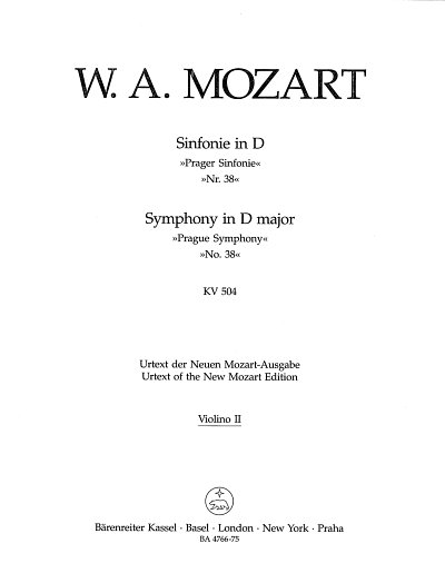 W.A. Mozart: Sinfonie Nr. 38 in D-Dur KV 504, Sinfo (Vl2)