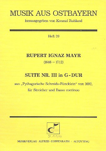 R.I. Mayr: Suite Nr. III in G-Dur, StroBc (Part.)
