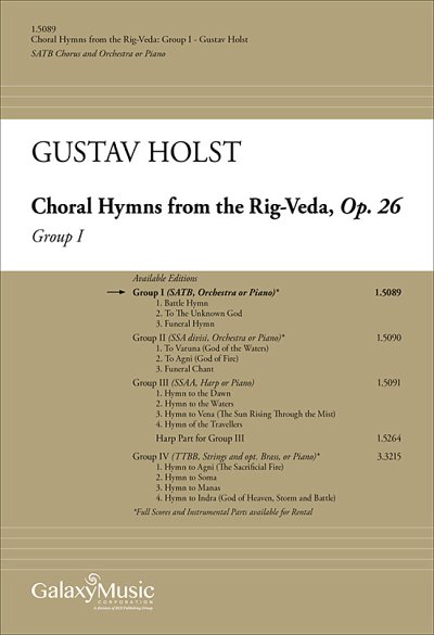 G. Holst: Choral Hymns from the Rig-Veda, Group 1