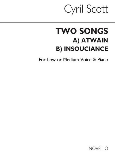 C. Scott: Two Songs Op56-low Or Medium Voice, GesTiKlav (Bu)