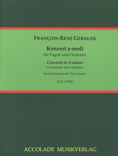 AQ: F.R. Gebauer: Konzert a-moll, FagOrch (Stsatz) (B-Ware)