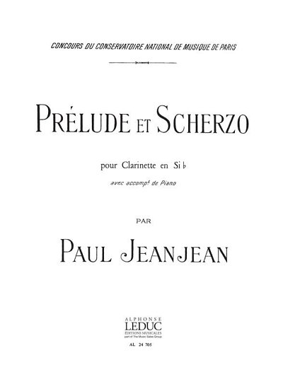 P. Jeanjean: Prélude et Scherzo, KlarKlv (KlavpaSt)