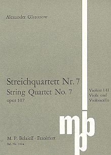A. Glasunow: Quartett 7 C-Dur Op 107