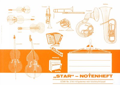 Star - Notenheft Star - Nr. 214 / 4 Systeme mit Violinschlue