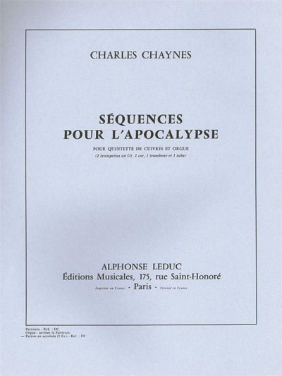 C. Chaynes: Sequences Pour L'Apocalypse (Stsatz)
