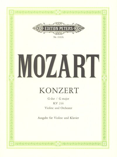 W.A. Mozart: Konzert G-Dur KV 216, VlKlav (KlavpaSt)